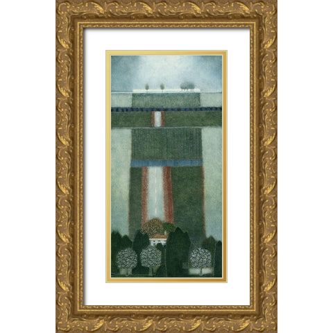 And we re all going somewhere Gold Ornate Wood Framed Art Print with Double Matting by van Hoek, Rob