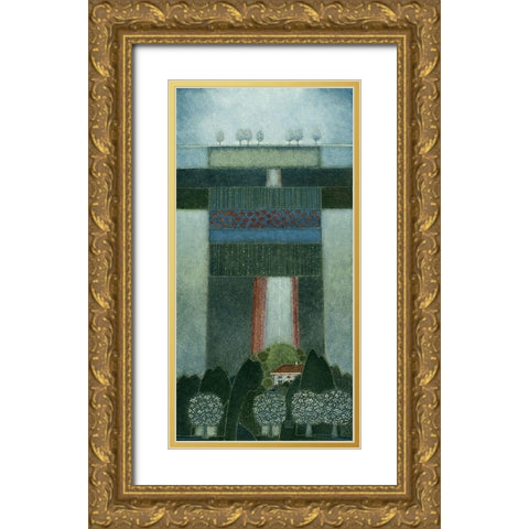 It s a Day full of Dreams Gold Ornate Wood Framed Art Print with Double Matting by van Hoek, Rob