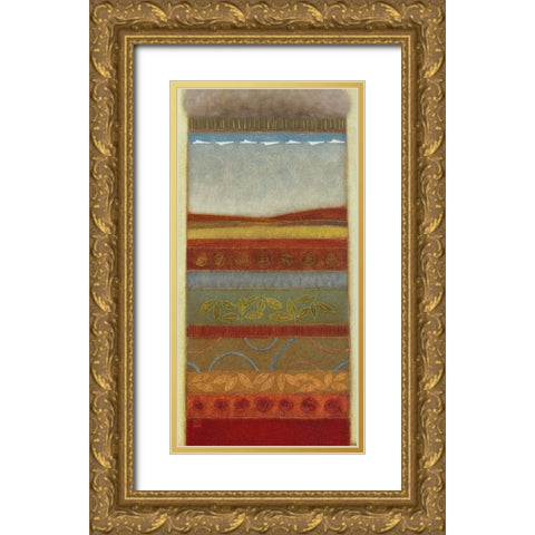 Autumn Song II Gold Ornate Wood Framed Art Print with Double Matting by van Hoek, Rob
