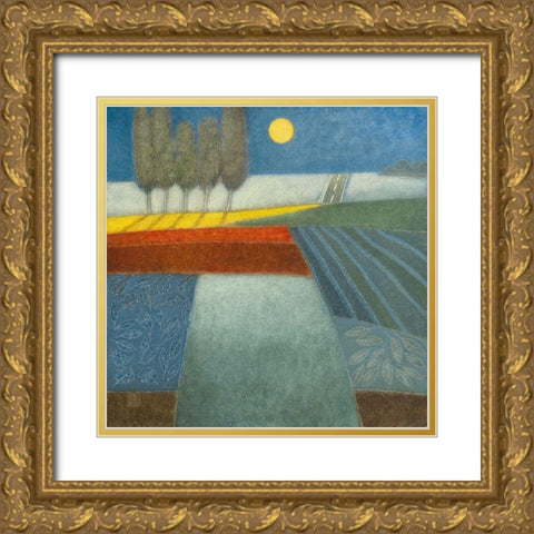 Evening Shadows I Gold Ornate Wood Framed Art Print with Double Matting by van Hoek, Rob