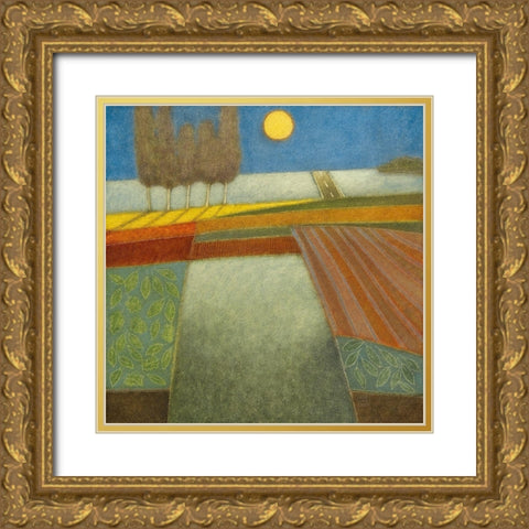 Evening Shadows II Gold Ornate Wood Framed Art Print with Double Matting by van Hoek, Rob