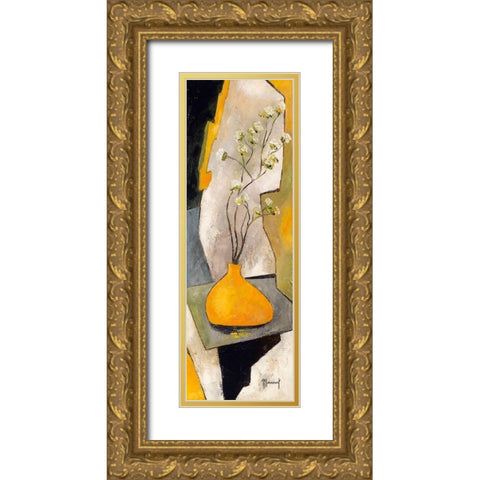 Soleil en pot Gold Ornate Wood Framed Art Print with Double Matting by Mansart, Veronique