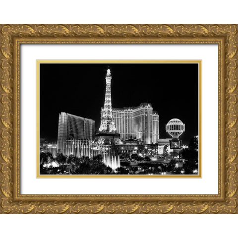Bellagio Park Gold Ornate Wood Framed Art Print with Double Matting by Terrible, Aurelien