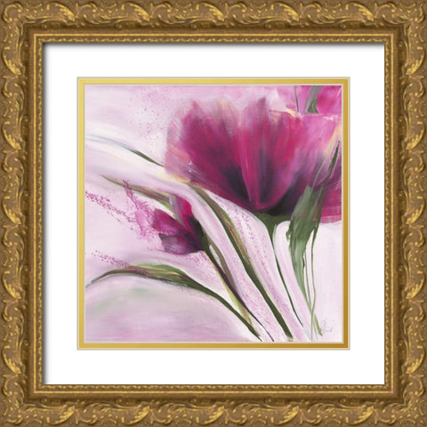 Le jour en rose I Gold Ornate Wood Framed Art Print with Double Matting by Zacher-Finet, Isabelle