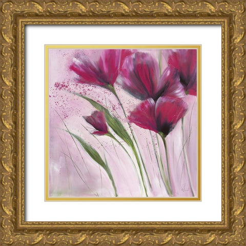 Le jour en rose II Gold Ornate Wood Framed Art Print with Double Matting by Zacher-Finet, Isabelle