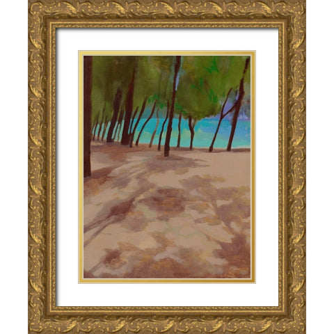 Mon Choisy I Gold Ornate Wood Framed Art Print with Double Matting by Mazur-Devaux, Ewa