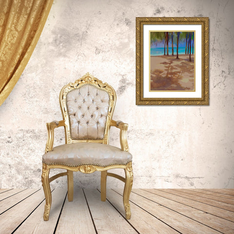 Mon Choisy II Gold Ornate Wood Framed Art Print with Double Matting by Mazur-Devaux, Ewa
