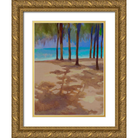 Mon Choisy II Gold Ornate Wood Framed Art Print with Double Matting by Mazur-Devaux, Ewa