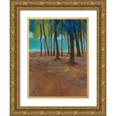 Mon Choisy IV Gold Ornate Wood Framed Art Print with Double Matting by Mazur-Devaux, Ewa