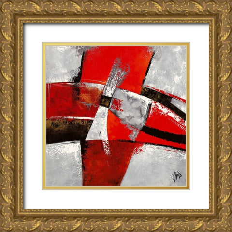 Graphique II Gold Ornate Wood Framed Art Print with Double Matting by Jadis