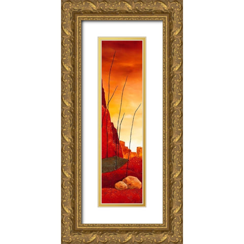 Le desert I Gold Ornate Wood Framed Art Print with Double Matting by Jadis