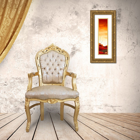 Le desert II Gold Ornate Wood Framed Art Print with Double Matting by Jadis