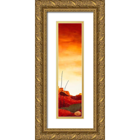 Le desert II Gold Ornate Wood Framed Art Print with Double Matting by Jadis