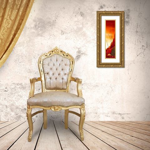 Le desert III Gold Ornate Wood Framed Art Print with Double Matting by Jadis