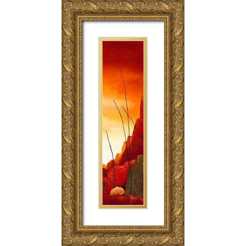 Le desert III Gold Ornate Wood Framed Art Print with Double Matting by Jadis