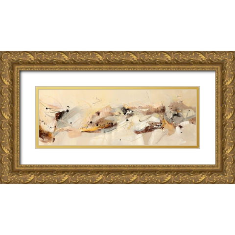 Farandole I Gold Ornate Wood Framed Art Print with Double Matting by Ball, Veronique
