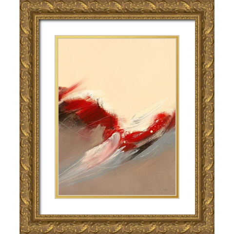 Prelude II Gold Ornate Wood Framed Art Print with Double Matting by Ball, Veronique