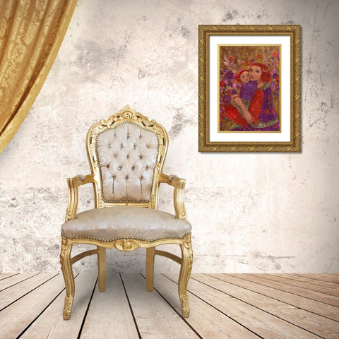 Avant de partir Gold Ornate Wood Framed Art Print with Double Matting by Pillault, Loetitia