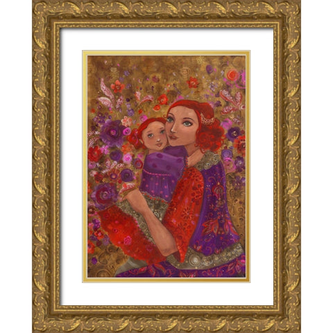 Avant de partir Gold Ornate Wood Framed Art Print with Double Matting by Pillault, Loetitia