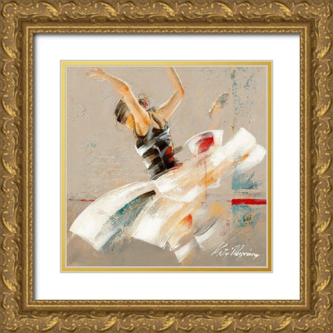 Dance Fusion I Gold Ornate Wood Framed Art Print with Double Matting by Meijering, Kitty