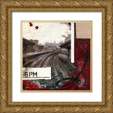 6PM Gold Ornate Wood Framed Art Print with Double Matting by Laffargue, Caroline