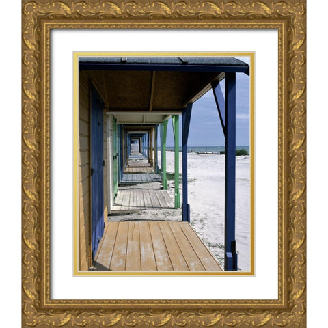 Ocean Views Gold Ornate Wood Framed Art Print with Double Matting by Copeland, Gill