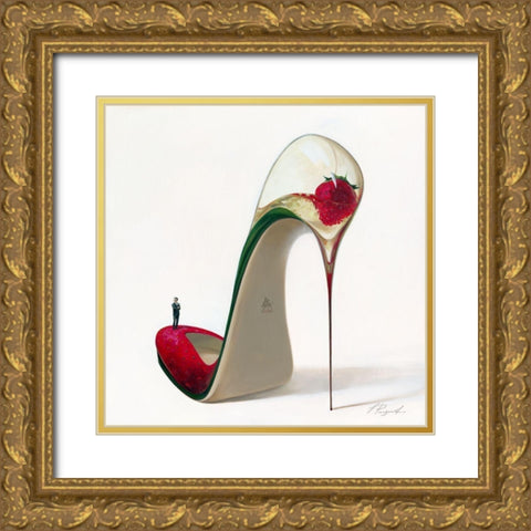 Frizzante Gold Ornate Wood Framed Art Print with Double Matting by Panasenko, Inna