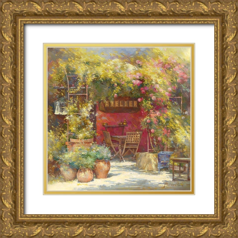 L atelier Gold Ornate Wood Framed Art Print with Double Matting by Messely, Johan