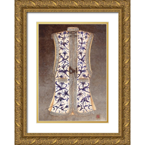 Asian Dress II Gold Ornate Wood Framed Art Print with Double Matting by Thiry, Diana