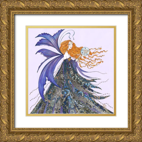 Fee du Scorpion Gold Ornate Wood Framed Art Print with Double Matting by Johara