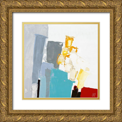 Harmonie coloree Gold Ornate Wood Framed Art Print with Double Matting by Choisy, Christian