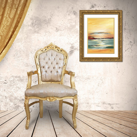 Horizon sur l etang II Gold Ornate Wood Framed Art Print with Double Matting by Manero, Annie