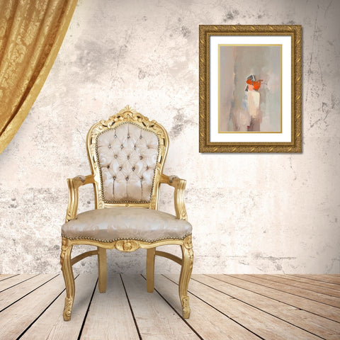 Roses Gold Ornate Wood Framed Art Print with Double Matting by Parise, Chantal