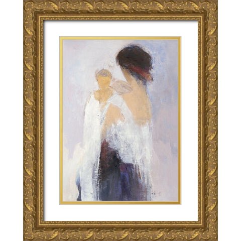 Maternite I Gold Ornate Wood Framed Art Print with Double Matting by Parise, Chantal