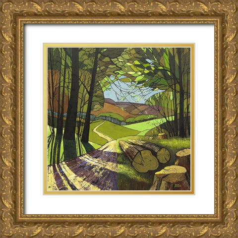 Spring Sunshine Gold Ornate Wood Framed Art Print with Double Matting by James, David