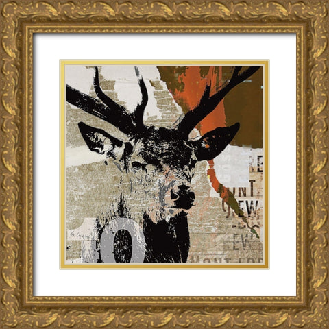 Rotwild I Gold Ornate Wood Framed Art Print with Double Matting by Luger, Gery