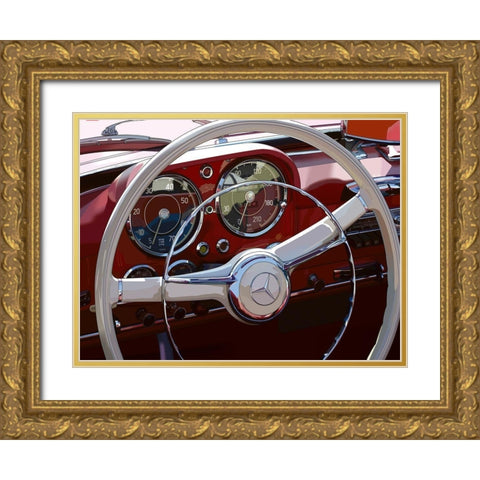 190 SL Gold Ornate Wood Framed Art Print with Double Matting by Strapelias - PR, Pierre