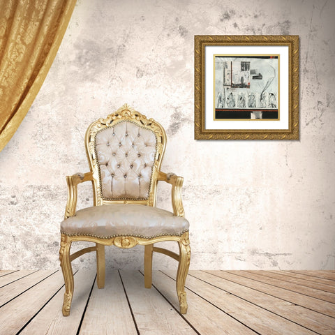 Aufstellung II Gold Ornate Wood Framed Art Print with Double Matting by Molfenter, Erika