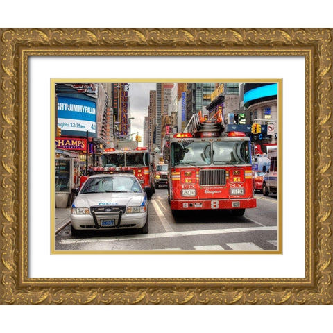 First Scene Gold Ornate Wood Framed Art Print with Double Matting by Terrible, Aurelien