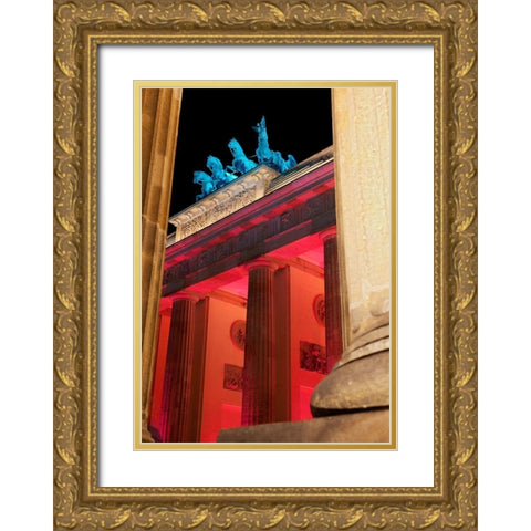 Quadriga II Gold Ornate Wood Framed Art Print with Double Matting by Fischer, Rolf