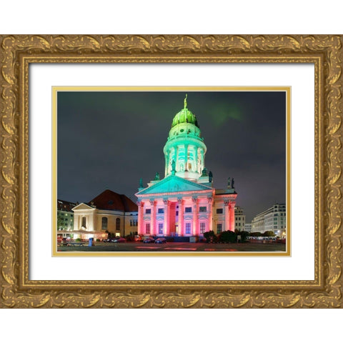 Gendarmenmarkt II Gold Ornate Wood Framed Art Print with Double Matting by Fischer, Rolf