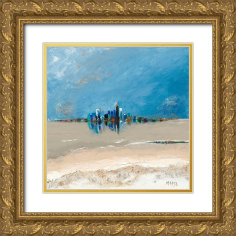 Nuances Gold Ornate Wood Framed Art Print with Double Matting by Marso