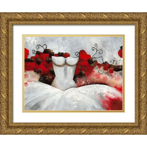 Sensibilite feminine II Gold Ornate Wood Framed Art Print with Double Matting by Jadis