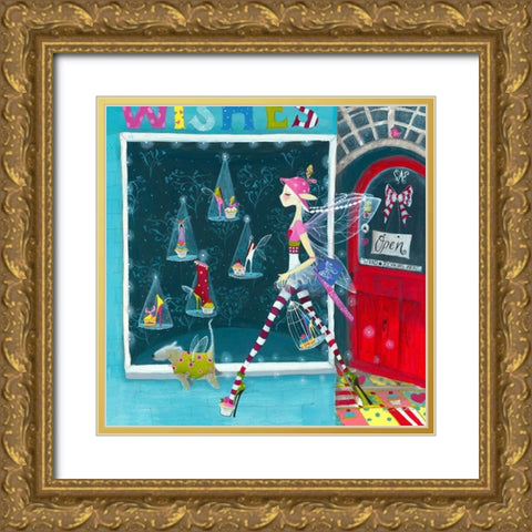 The Shoe Shop Gold Ornate Wood Framed Art Print with Double Matting by McFaul, Lorrie