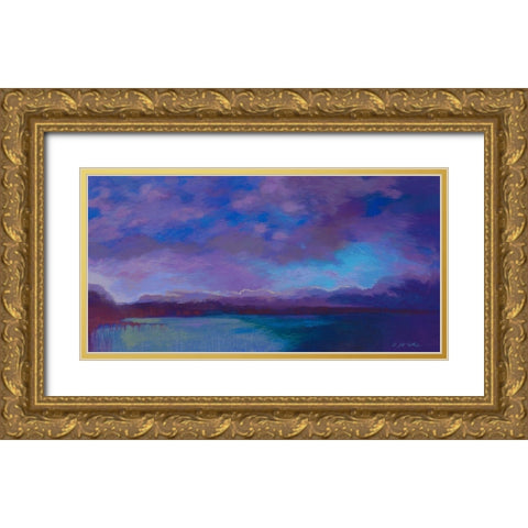 Grand Baie nuit III Gold Ornate Wood Framed Art Print with Double Matting by Mazur-Devaux, Ewa