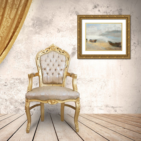 Rivage Corse Gold Ornate Wood Framed Art Print with Double Matting by Parise, Chantal