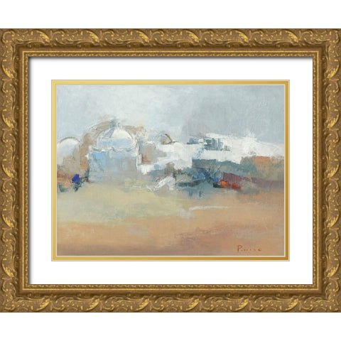 Village du sud Gold Ornate Wood Framed Art Print with Double Matting by Parise, Chantal