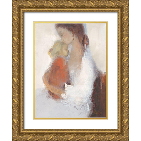 Maternite III Gold Ornate Wood Framed Art Print with Double Matting by Parise, Chantal