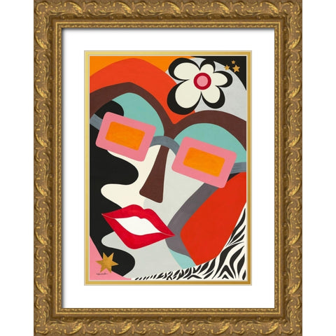 Fantaisie Gold Ornate Wood Framed Art Print with Double Matting by Brand, Valerie