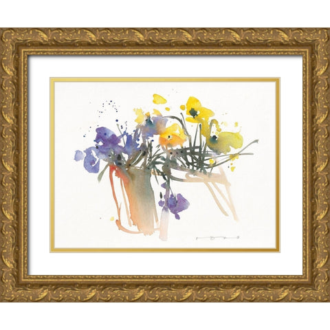 Fruhling Gold Ornate Wood Framed Art Print with Double Matting by ROMO-Rolf Morschhauser